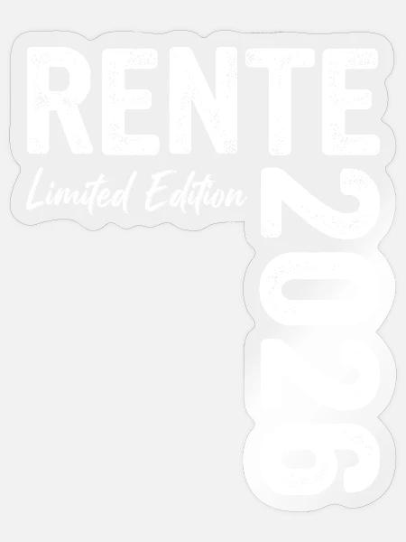 Rente 2026 Rentnergeschenke - Sticker Größe S (10 x 10 cm) - Transparent glänzend