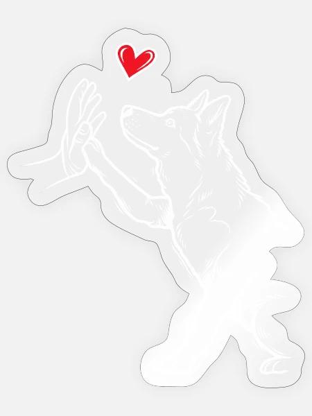 Husky - Sticker Größe S (10 x 10 cm) - Transparent glänzend