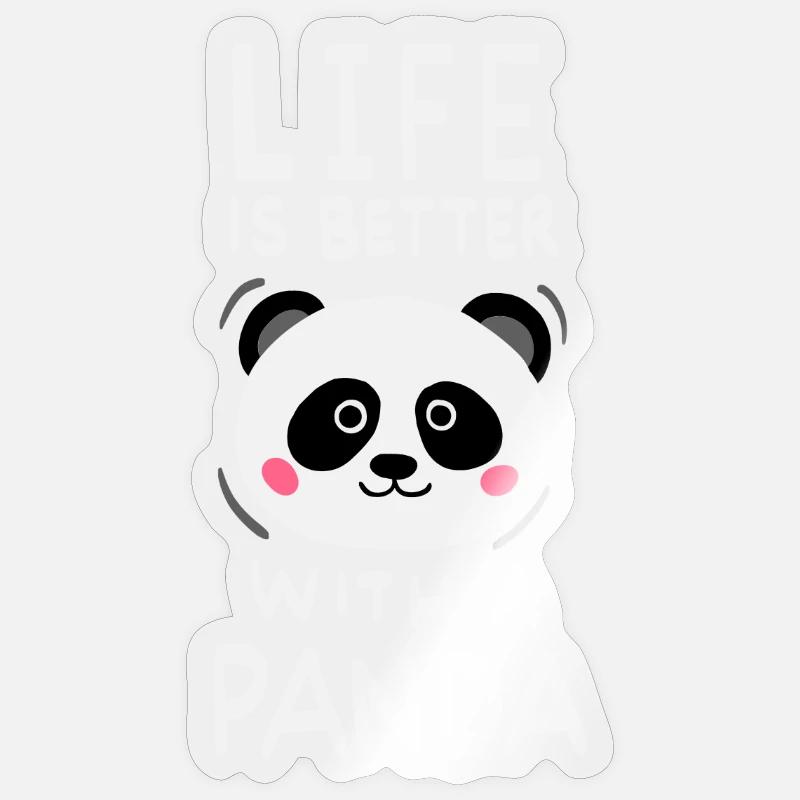 Life Is Better With A Panda Sticker size S (10 x 10 cm)