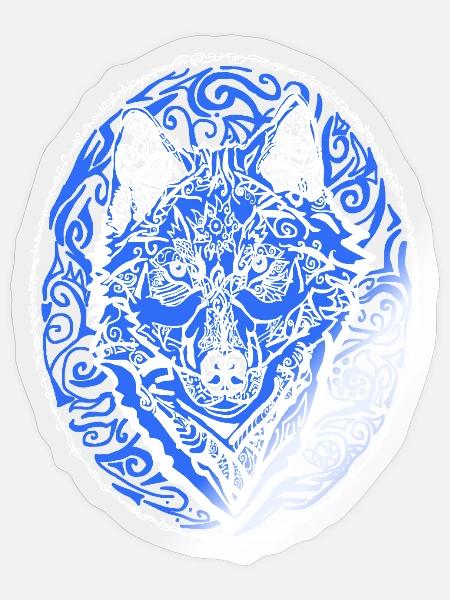 Wolf - Sticker Größe S (10 x 10 cm) - Transparent glänzend