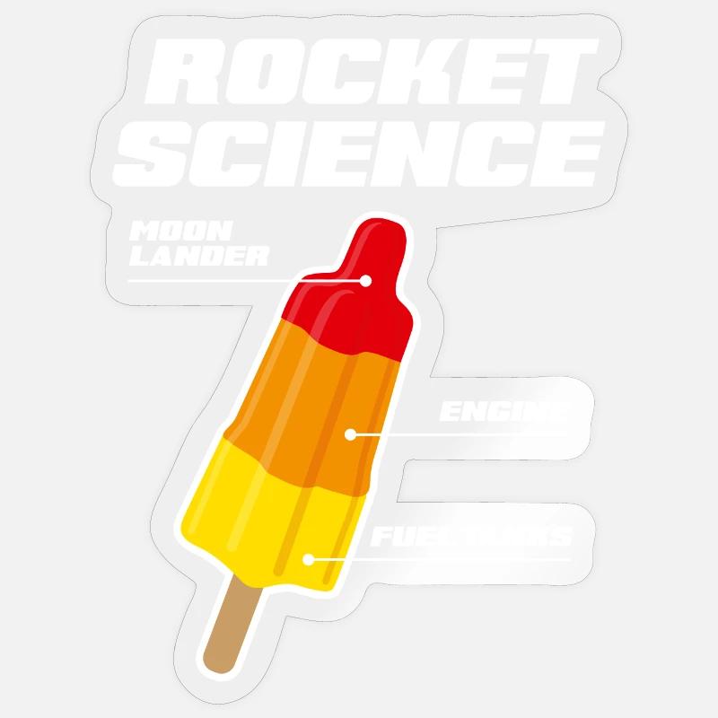 Rocket science popsicle science de fusée Sticker taille S (10 x 10 cm)
