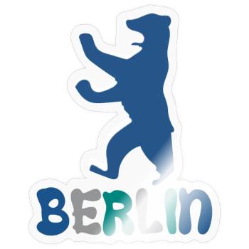 Berlin und Berliner Bär - Sticker Größe S (10 x 10 cm) - Transparent glänzend - Vorne