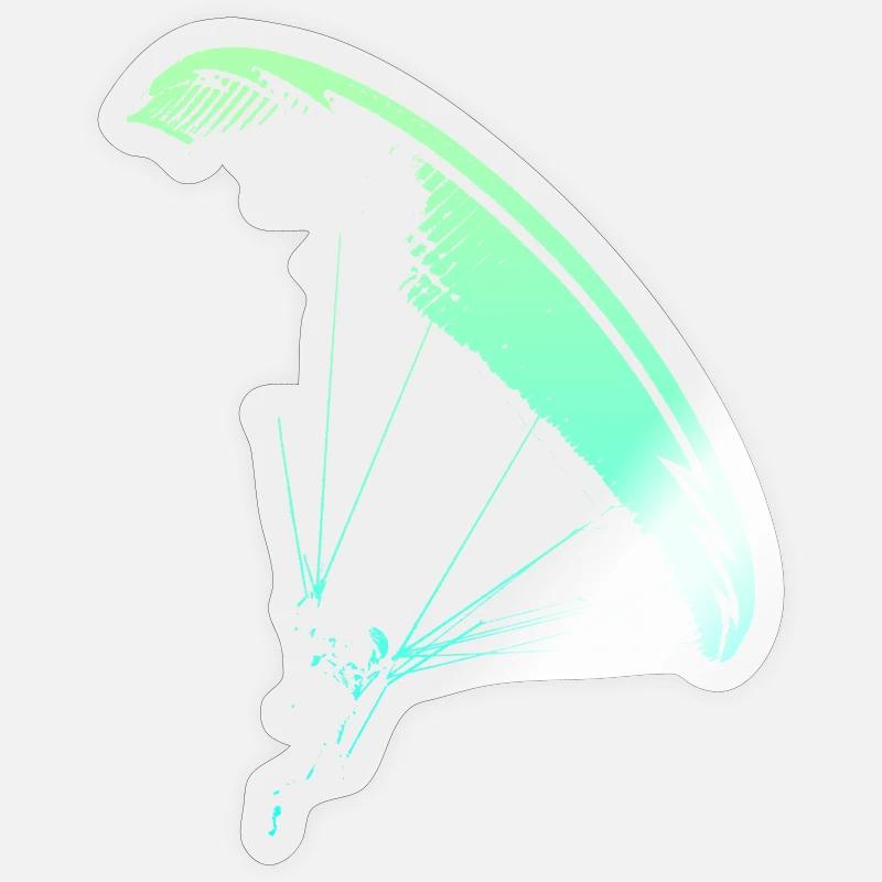 Gleitschirmflieger Nova CP - Sticker Größe S (10 x 10 cm) - Transparent glänzend