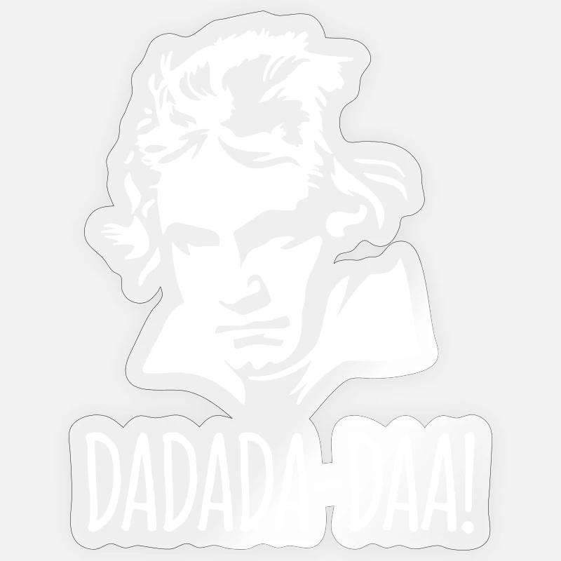 Funny Beethoven 5th Symphony number 5 Dadada-Daa! Sticker size S (10 x 10 cm)