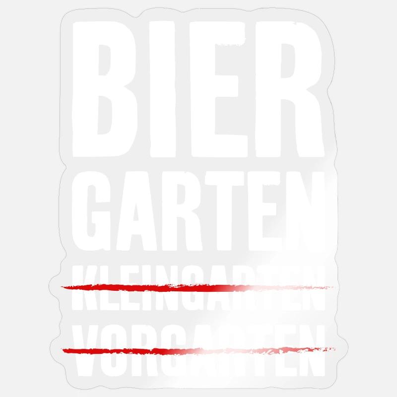 BIERGARTEN KLEINGARTEN GARTEN BIER - Sticker Größe S (10 x 10 cm) - Transparent glänzend