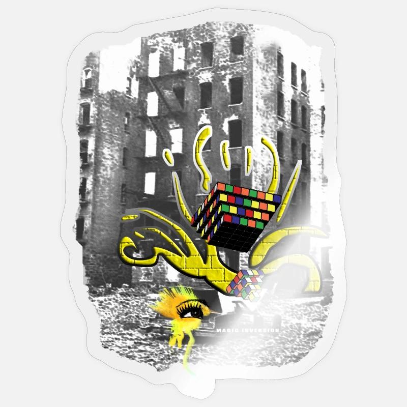 Eye One - Sticker size S (10 x 10 cm) - transparent glossy