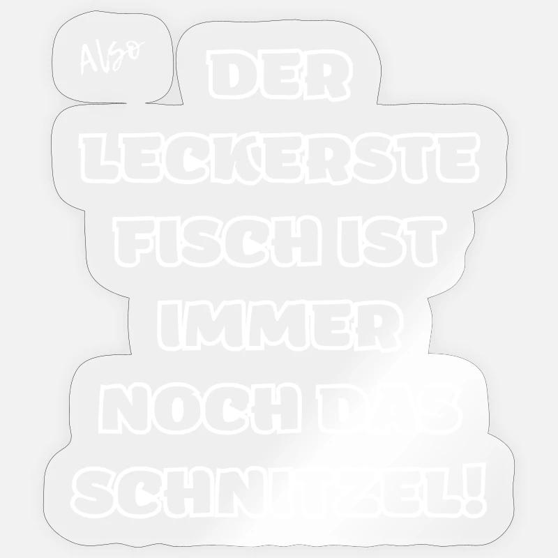 Leckerste Fisch - Sticker Größe S (10 x 10 cm) - Transparent glänzend