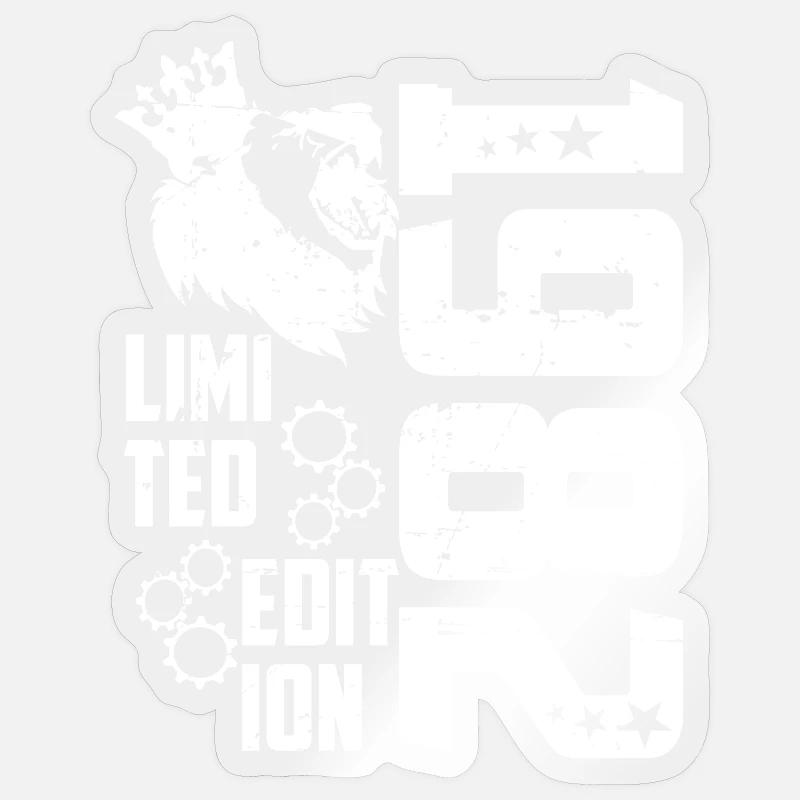 1982 Born Édition Limitée - Sticker taille S (10 x 10 cm) - brillant transparent
