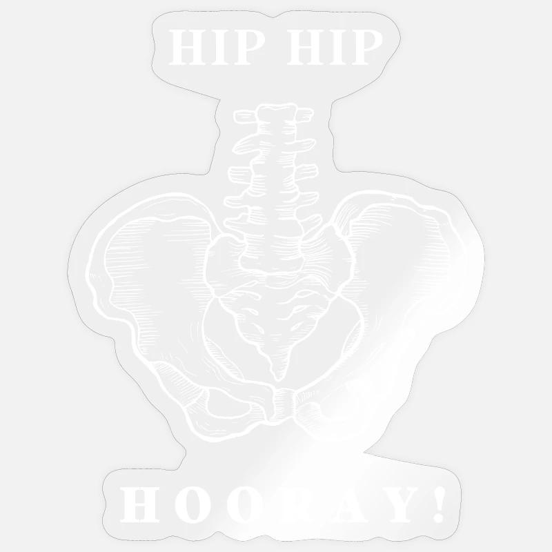 Hip Hip Hourra! Sticker taille S (10 x 10 cm)