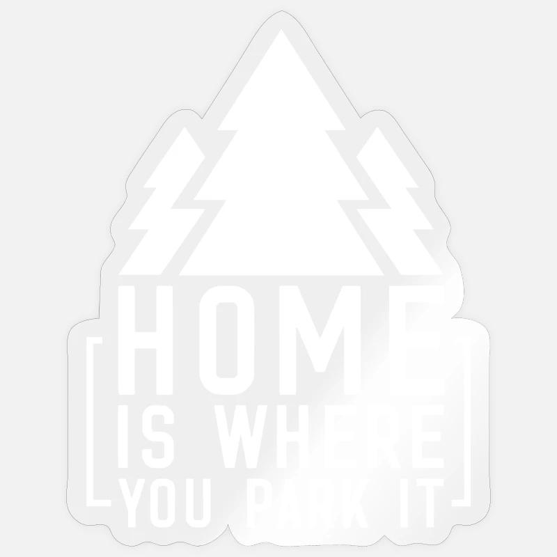 Auto Sticker Home is Where You park it - Sticker Größe S (10 x 10 cm) - Transparent glänzend