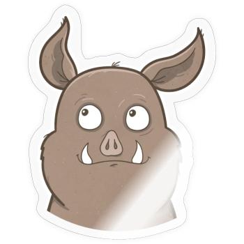 Wildschwein - Sticker Größe S (10 x 10 cm) - Transparent glänzend - Vorne