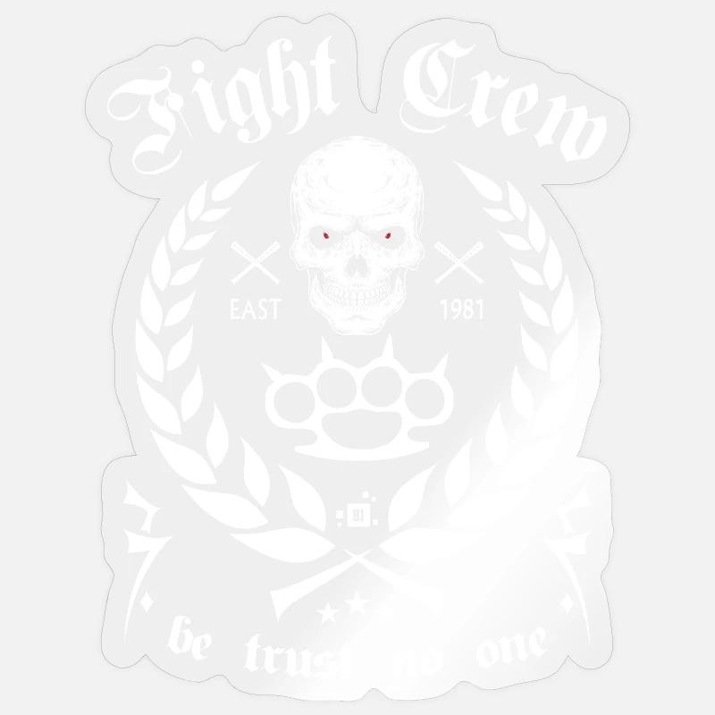 Équipe de combat - Sticker taille S (10 x 10 cm) - brillant transparent