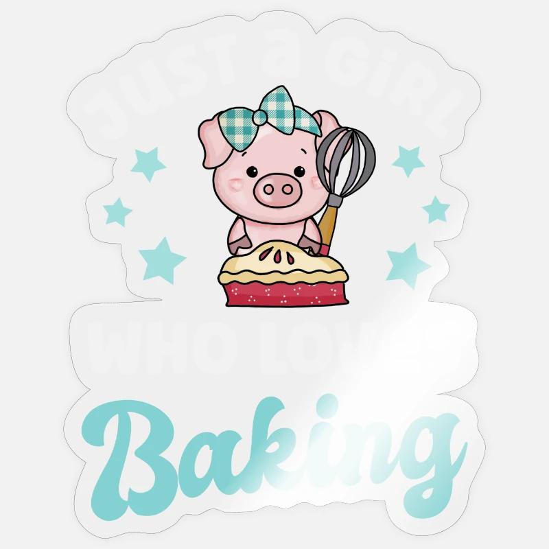 Boulanger de cuisson - Sticker taille S (10 x 10 cm) - brillant transparent