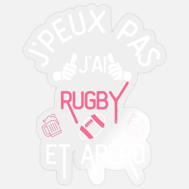 J Peux Pas J Ai Ruby et apero Sticker taille S (10 x 10 cm)