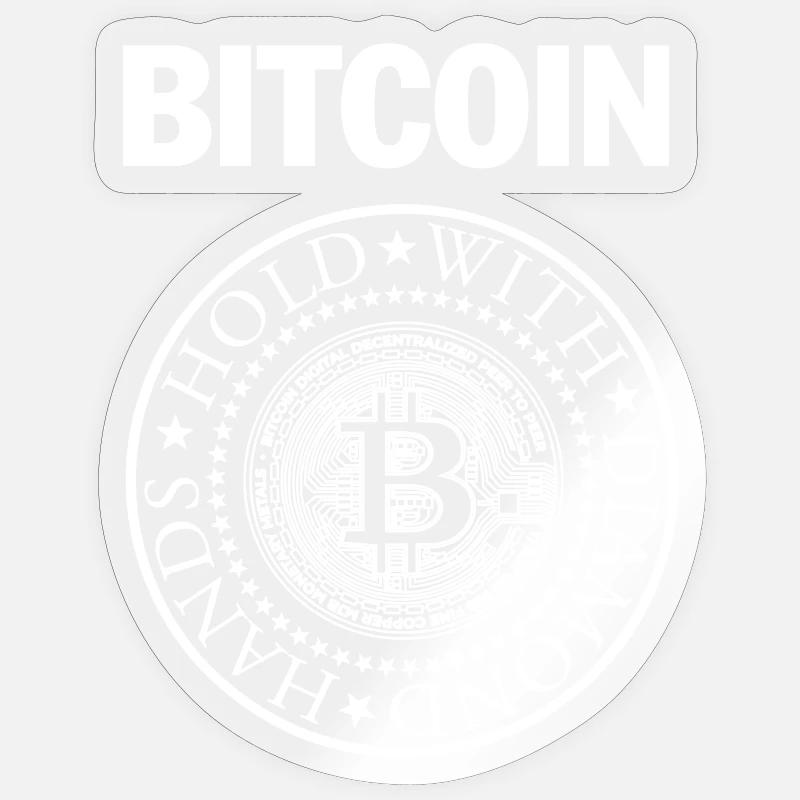 "Blitzkrieg" Bitcoin blanc Sticker taille S (10 x 10 cm)