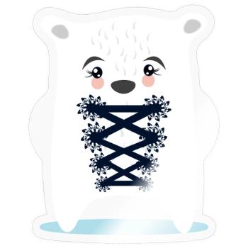 BAYERN EISBÄR TRACHTEN ERSATZ DIRNDL - Sticker Größe S (10 x 10 cm) - Transparent glänzend - Vorne