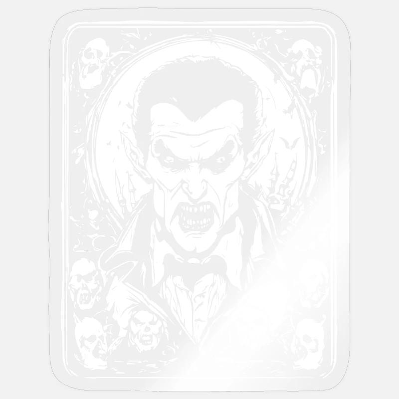 Illustration d’horreur vampire - Sticker taille S (10 x 10 cm) - brillant transparent