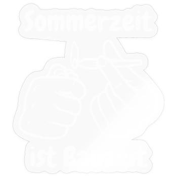 Sommerzeit ist Bauzeit - Sticker Größe S (10 x 10 cm) - Transparent glänzend - Vorne