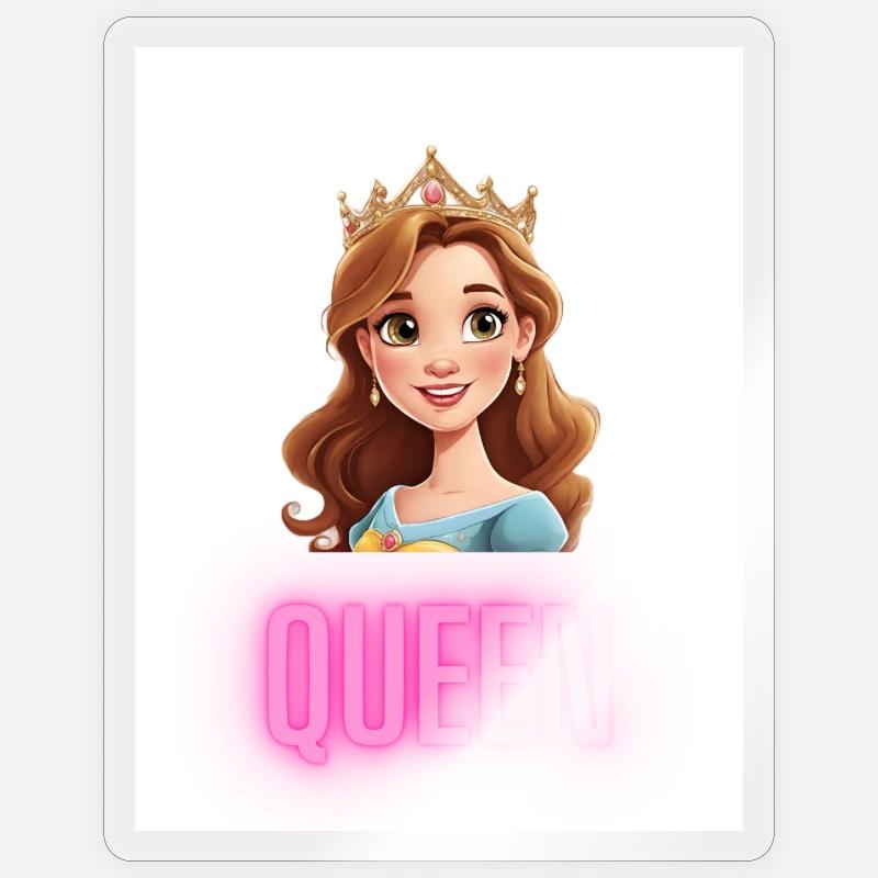 Queen - Sticker Größe S (10 x 10 cm) - Transparent glänzend