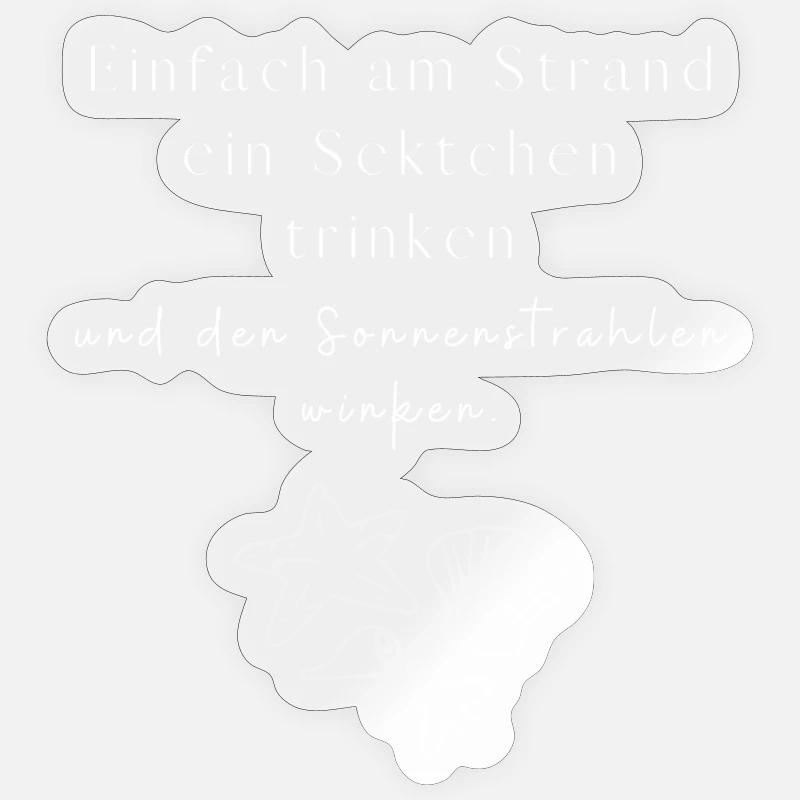 Beach Saying Sticker size S (10 x 10 cm)