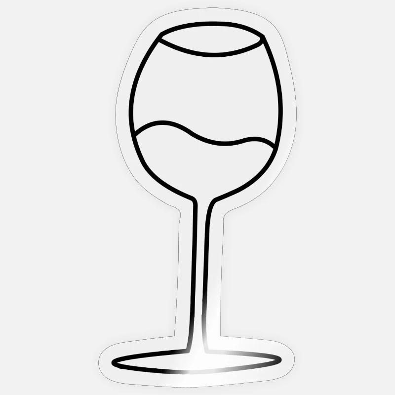 Conception du vin - Sticker taille S (10 x 10 cm) - brillant transparent