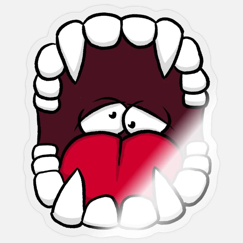 de dessin animé - Sticker taille S (10 x 10 cm) - brillant transparent