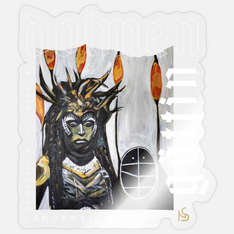 Dolmengöttin Langeneichstädt Sticker Größe S (10 x 10 cm)