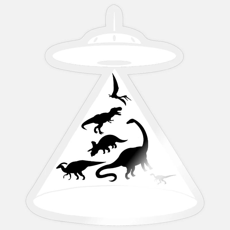 Rettung der Dinosaurier - Sticker Größe S (10 x 10 cm) - Transparent glänzend