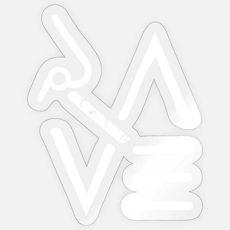 Rave Lines - Sticker size S (10 x 10 cm) - transparent glossy