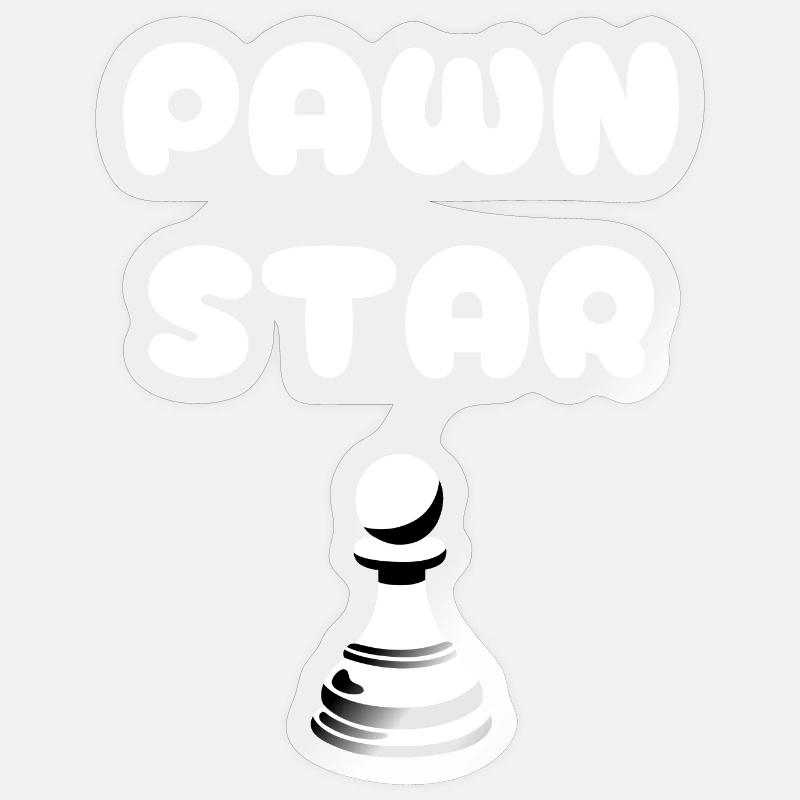 Pawn Star | Das Sternchen under den Schachfiguren Sticker Größe S (10 x 10 cm)