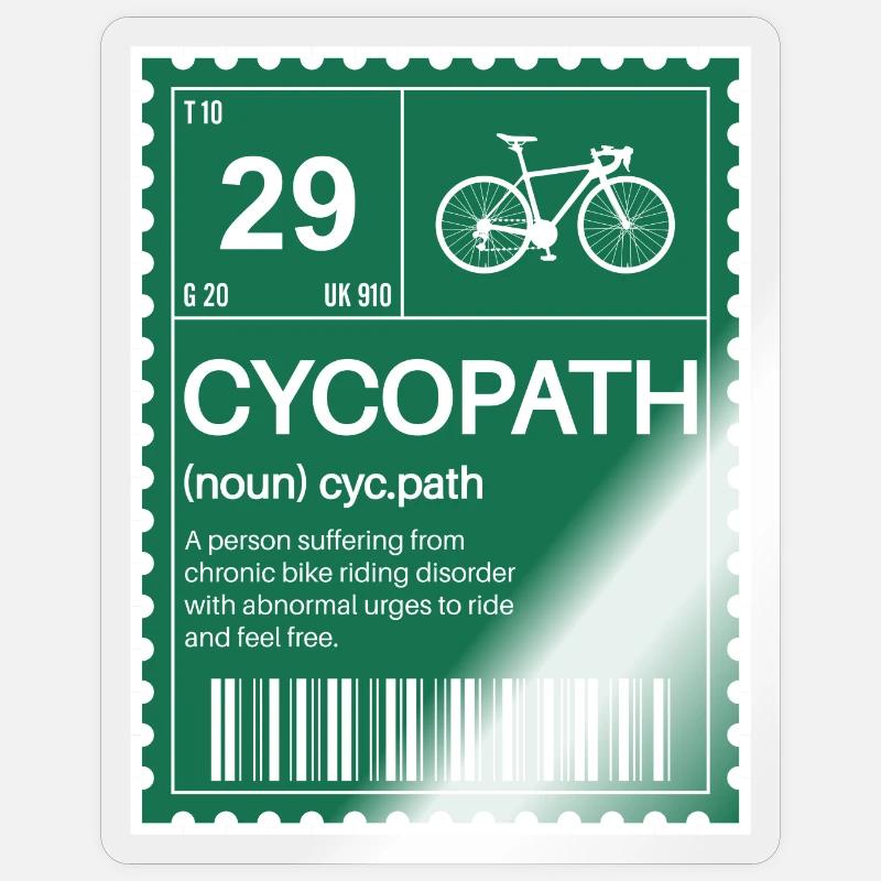 Cyclepath Definition Print Tee - Sticker size S (10 x 10 cm) - transparent glossy