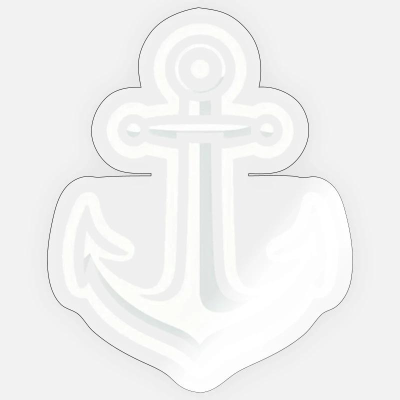 Anker Sticker einfach - Sticker Größe S (10 x 10 cm) - Transparent glänzend