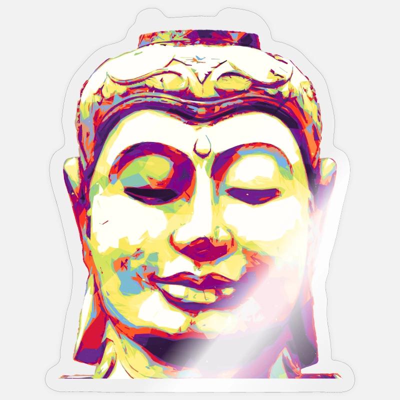 Buddha - Sticker size S (10 x 10 cm) - transparent glossy