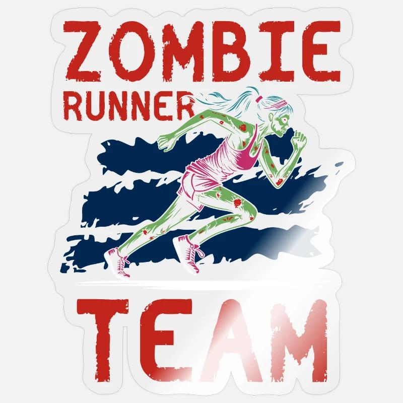 Zombie Runner Sticker size S (10 x 10 cm)