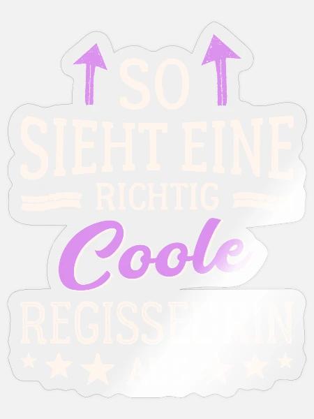 So sieht eine richtig coole Regisseurin aus - Sticker Größe S (10 x 10 cm) - Transparent glänzend
