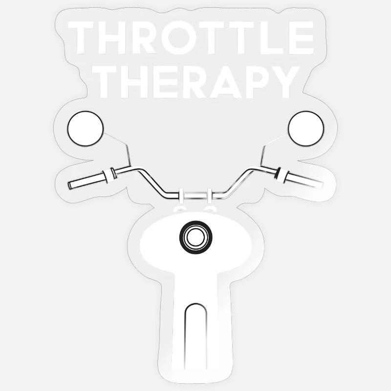 Throttle Therapy - Sticker size S (10 x 10 cm) - transparent glossy
