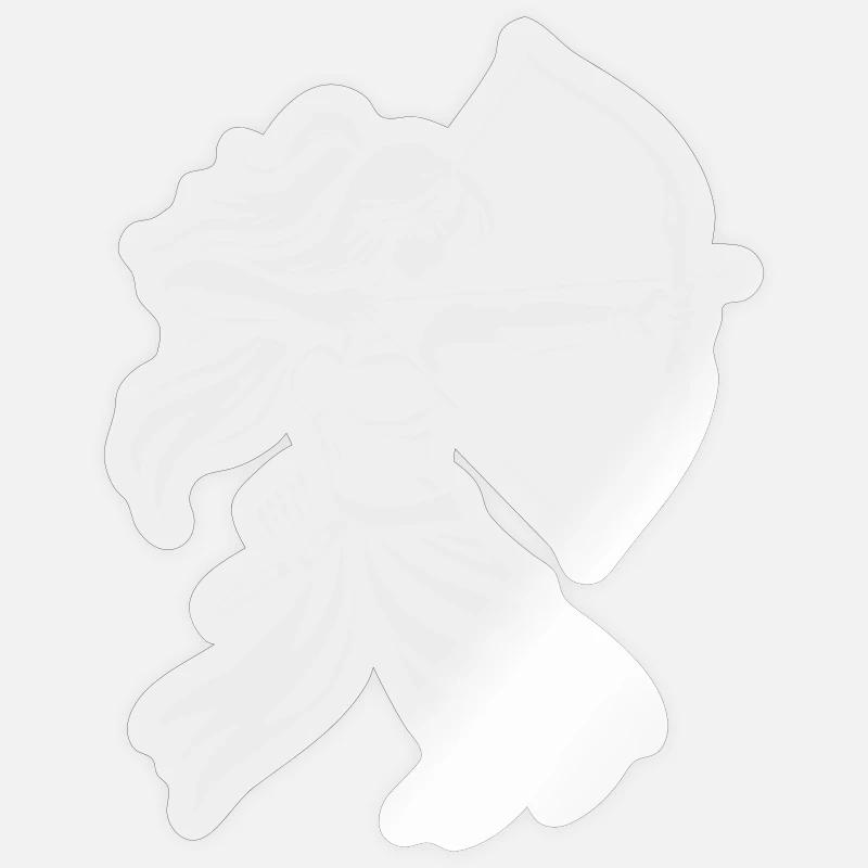 Silhouette d’archer avec arc - Sticker taille S (10 x 10 cm) - brillant transparent