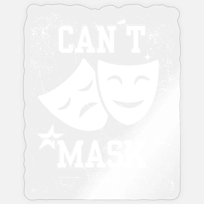 Impossible de masquer aujourd’hui – Drain d’énergie neurodivergente - Sticker taille S (10 x 10 cm) - brillant transparent