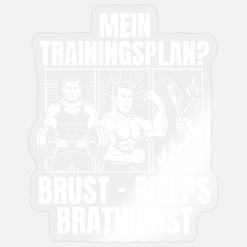 Poitrine, biceps, bratwurst Sticker taille S (10 x 10 cm)