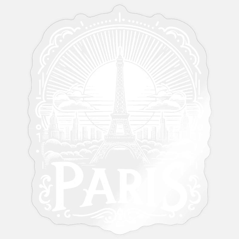 Paris Shirt Design with Eiffel Tower - la tour eiffel Sticker size S (10 x 10 cm)