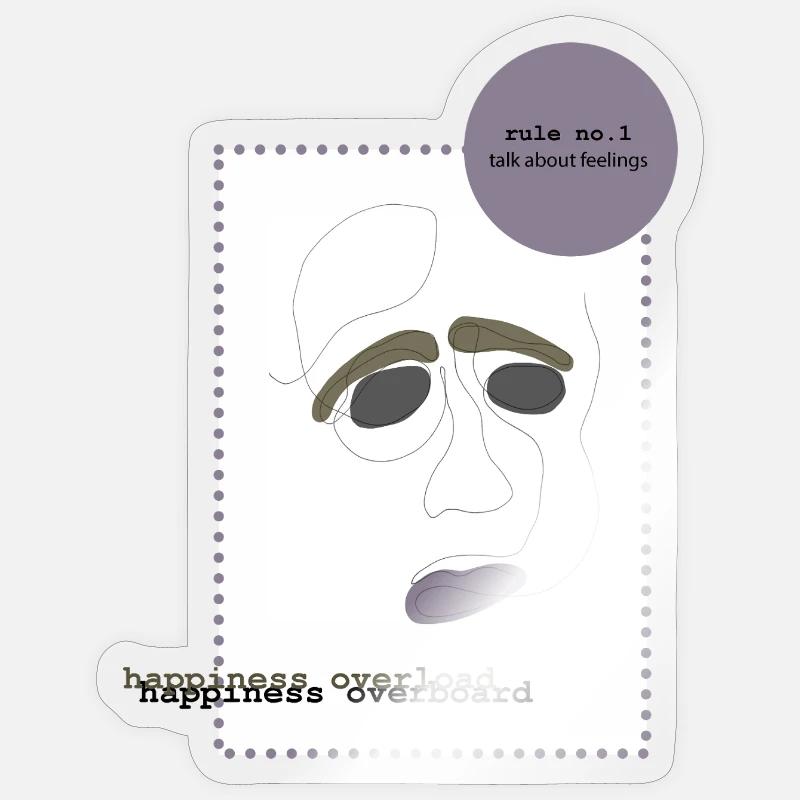 talk about feelings 1 - Sticker size S (10 x 10 cm) - transparent glossy