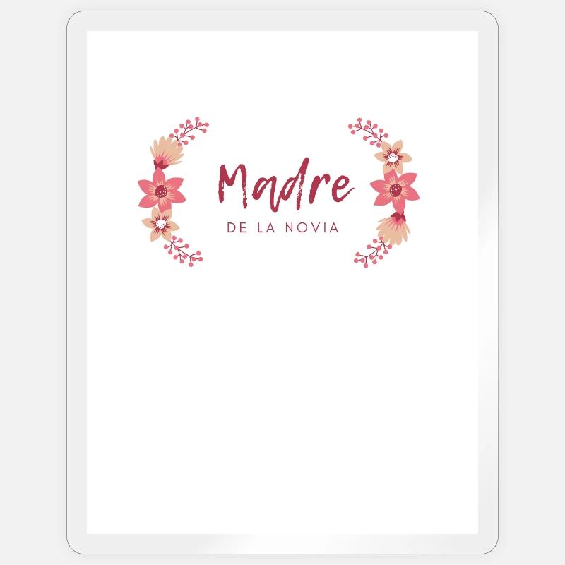 Mutter der Blumenbraut - Sticker Größe S (10 x 10 cm) - Transparent glänzend