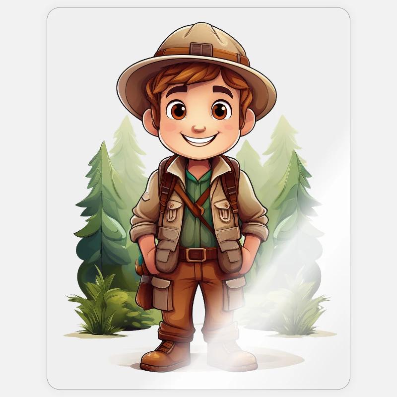 Adventurous explorer Sticker size S (10 x 10 cm)