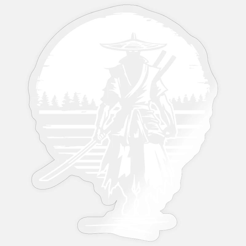 Samurai before sunset Sticker size S (10 x 10 cm)