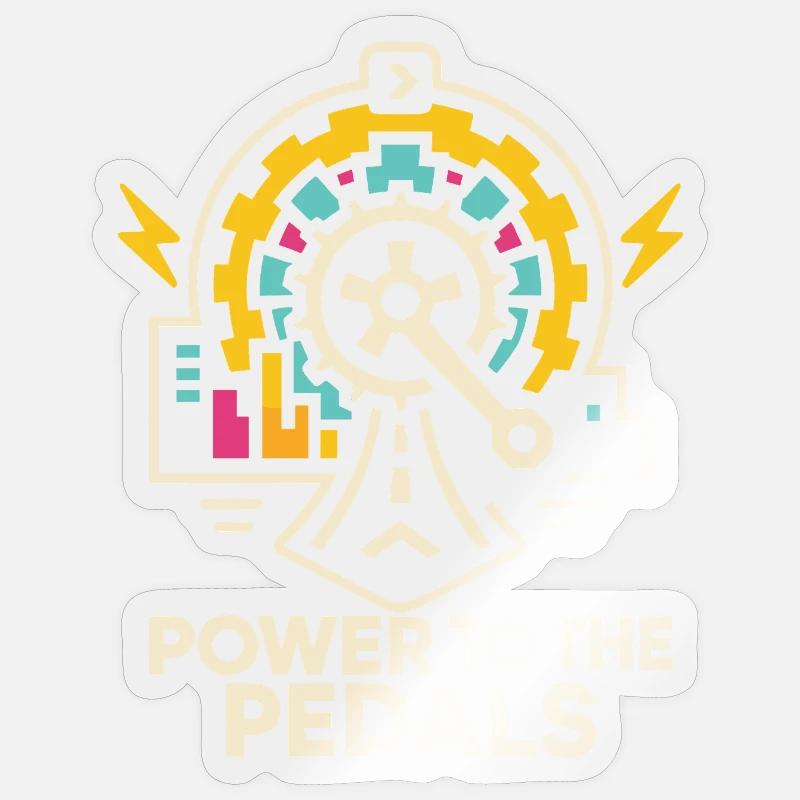 Futuristic bicycle design with lighting elements Sticker size S (10 x 10 cm)