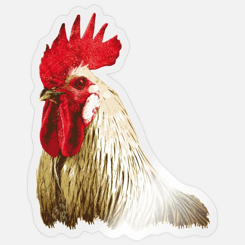 Hahn Hahnenfigur - Sticker Größe S (10 x 10 cm) - Transparent glänzend