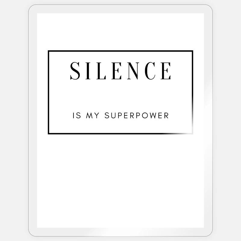 Silence, Force et Sérénité sur Textile Sticker taille S (10 x 10 cm)