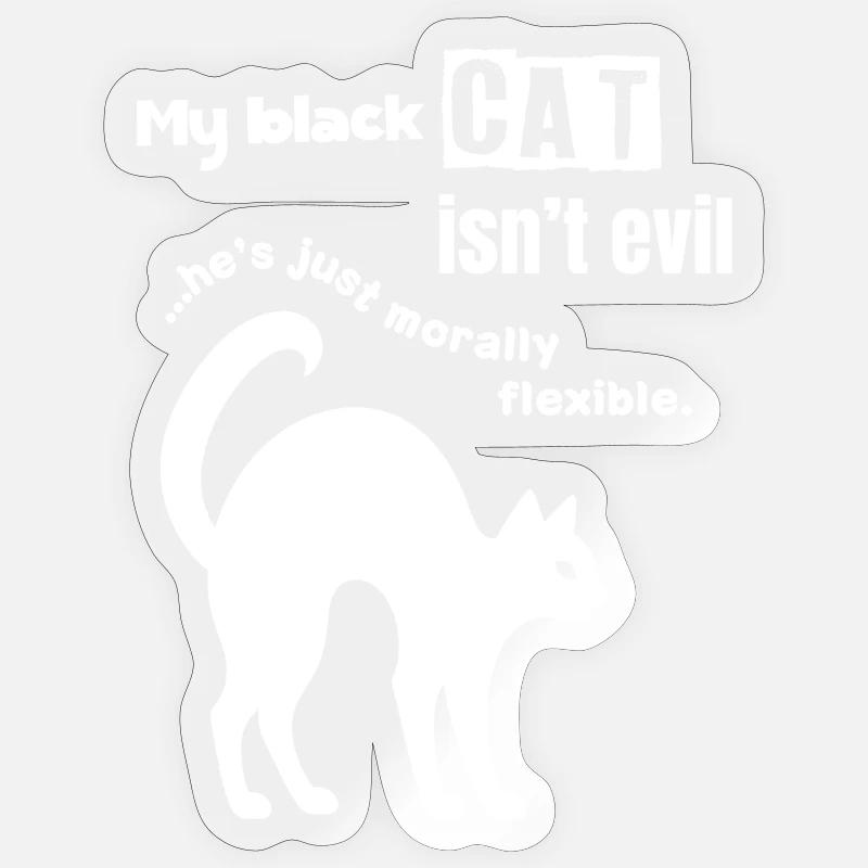 Le chat noir n’est pas le mal Sticker taille S (10 x 10 cm)
