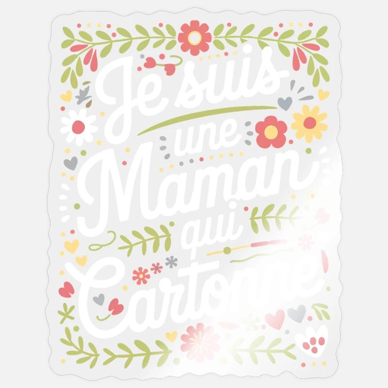Ich bin eine erfolgreiche Mutter - Sticker Größe S (10 x 10 cm) - Transparent glänzend