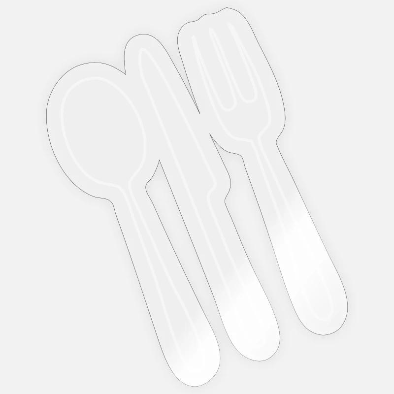 Cutlery Fork Spoon Sticker size S (10 x 10 cm)